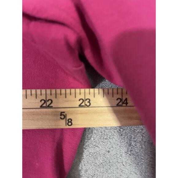Chicos True Color Solid Top Dark Pink Womens Sz 3 US XL V-neck 3/4 Sleeve Tee - Picture 4 of 7